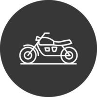motocicletas línea invertido icono diseño vector