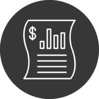 Financial Reporting Line Inverted Icon Design vector