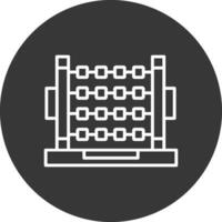 Abacus Line Inverted Icon Design vector