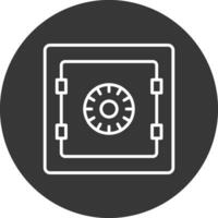 Safe Line Inverted Icon Design vector