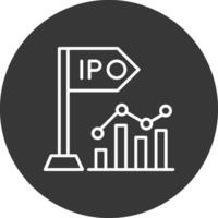 Initial Public Offering Line Inverted Icon Design vector