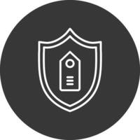 Brand Protection Line Inverted Icon Design vector