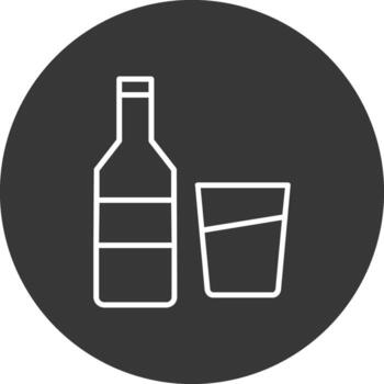 Wine Line Inverted Icon Design vector