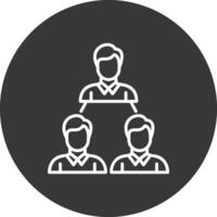 Workforce Management Line Inverted Icon Design vector