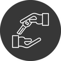 Leasing Line Inverted Icon Design vector