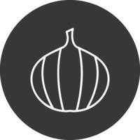 Garlic Line Inverted Icon Design vector