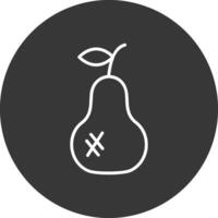 Pears Line Inverted Icon Design vector