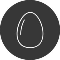 Egg Line Inverted Icon Design vector