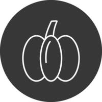 calabaza línea invertido icono diseño vector