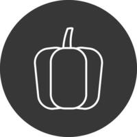 Pepper Line Inverted Icon Design vector