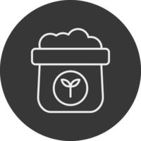 Fertilizer Line Inverted Icon Design vector