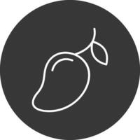 Mango Line Inverted Icon Design vector