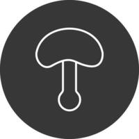 Mushroom Line Inverted Icon Design vector
