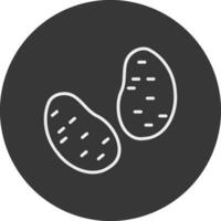 Potato's Line Inverted Icon Design vector