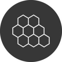 Bee Hive Line Inverted Icon Design vector