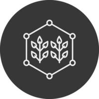 Connected Farming Line Inverted Icon Design vector