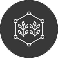 Connected Farming Line Inverted Icon Design vector