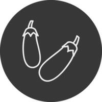 Eggplant Line Inverted Icon Design vector