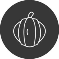 Pumpkin Line Inverted Icon Design vector