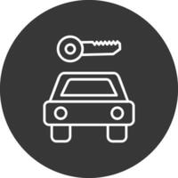 Car Rental Line Inverted Icon Design vector