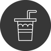 Soda Drink Line Inverted Icon Design vector