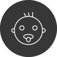 Baby Line Inverted Icon Design vector