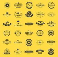 Retro Vintage Logotypes or insignias set vector