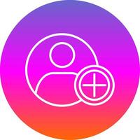 Add Line Gradient Circle Icon vector