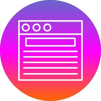 Web Line Gradient Circle Icon vector