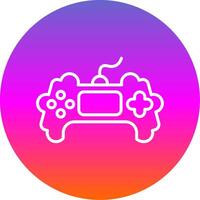 Game Line Gradient Circle Icon vector