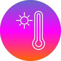 Thermometer Line Gradient Circle Icon vector