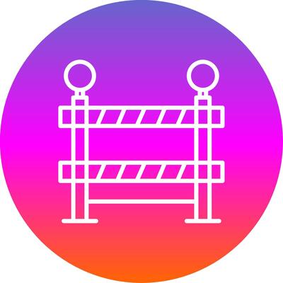 Barrier Line Gradient Circle Icon