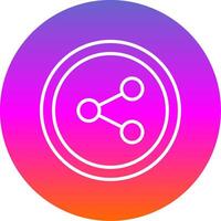 Share Line Gradient Circle Icon vector