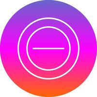 Minus Line Gradient Circle Icon vector