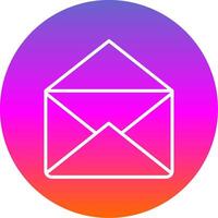 Mail Line Gradient Circle Icon vector