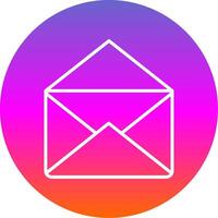 Mail Line Gradient Circle Icon vector