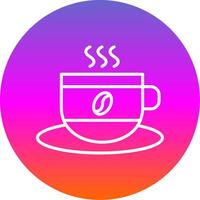 Coffee Cup Line Gradient Circle Icon vector