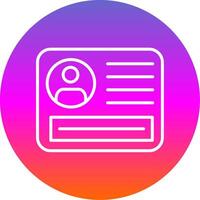 Pass Line Gradient Circle Icon vector