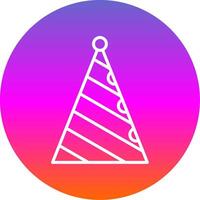 Hat Line Gradient Circle Icon vector