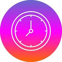 Clock Line Gradient Circle Icon vector