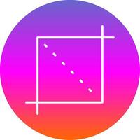 Crop Line Gradient Circle Icon vector