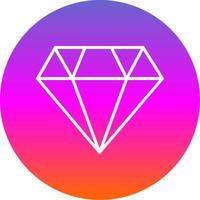 Diamond Line Gradient Circle Icon vector