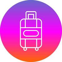 Suitcase Line Gradient Circle Icon vector