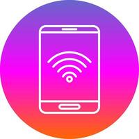 Wifi Line Gradient Circle Icon vector