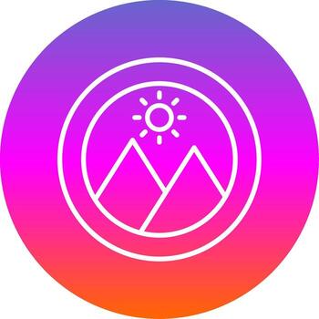 Image Line Gradient Circle Icon vector