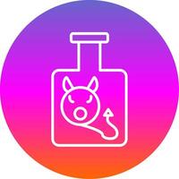 devil bottle Line Gradient Circle Icon vector