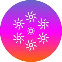 Firework Line Gradient Circle Icon vector