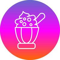 Sorbet Line Gradient Circle Icon vector