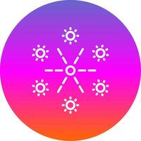 Sparkle Line Gradient Circle Icon vector