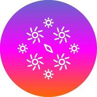 Firework Line Gradient Circle Icon vector